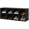 Giantex Shoe Bench 8 Cubes, 40″ Entryway Bench with Storage, 8-Cubby Shoe Rack, Shoe Organizer Storage Cabinet for Entryway, Hallway, Mudroom, Living Room, Bedroom, Support up to 500 lbs, Black(Black)