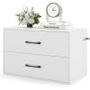 Giantex Stackable 2-Drawer Dressers for Bedroom – Short Dresser Two Drawer Storage Cabinet w/Handles & Anti-Topping Device, Small Dresser Chest of 2 Drawers for Closet Bedroom (1, White)(White)