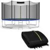 Giantex Trampoline Safety Net, 8 10 12 14 15 16Ft Weather-Resistant Replacement Enclosure Net for Round Frame, with Double-Headed Zippers, Protection Buckles & Enhanced Hook, Poles Not Included(15FT 10 Poles)