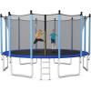 Giantex Trampoline for Kids Adults, ASTM Approved 8 10 12 14 15 16Ft Big Trampoline with Ladder, Thickness Steel Pipes Wear-Resistant All Weather Outdoor Large Recreational Trampoline with Net(16Ft 6 Legs)