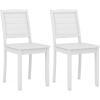 Giantex Wood Dining Chairs Set of 2, Modern Kitchen Chairs w/Rubber Wood Legs, Curved Backrest, Farmhouse Diner Chairs, Wooden Armless Side Chairs for Home Dining, Restaurant, Load 400 LBS, Black(White)