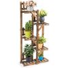 Giantex Wood Plant Stand Rack 5 Tier 6 Potted, Multiple Plant Stand Flower Pots Holder Display Shelf Rack Planter Indoor Outdoor for Garden Corner Balcony Patio Living Room(24 x 10 x 51.5 inches)