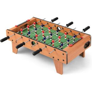 Giantex 27″ Foosball Table, Easily Assemble Wooden Soccer Game Table Top w/Footballs, Indoor Table Soccer Set for Arcades, Game Room, Bars, Parties, Family Night
