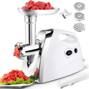 Giantex 2800W Electric Meat Grinder Sausage Stuffer Maker, Stainless Cutting Blade Plates, 3 Sausage Kit, Reverse, for Home Kitchen Commercial Using, 3.8 HP Meat Mincer Sausage Grinder