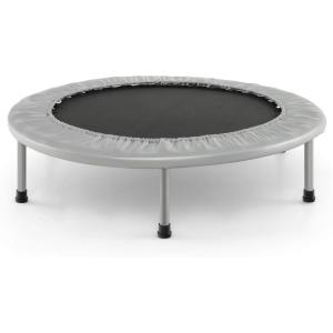 Giantex 36″ 38″ Folding Mini Trampoline, Portable Recreational Fitness Trampoline for Adults, Kids, Max Load 330lbs, Foldable Indoor Exercise Rebounder Trampoline(Grey)
