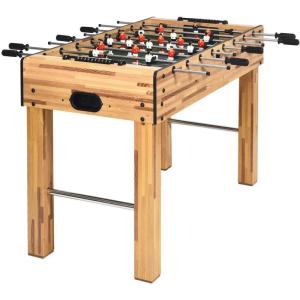 Giantex 48″ Foosball Table, 8 Rods, 2 Balls and Score Keepers, Wooden Competition Soccer Game Table for Home, Game Room, Easy Assembly, Multiplayer Table Soccer Game for Kids and Adults