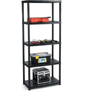 Giantex 5-Tier Ventilated Shelving Storage Rack,Free Standing Multi-Use Shelf Unit, No Tools Required, 33.5“L X 16”W X 73“H(1)