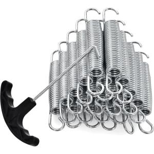 Giantex 7″ Heavy-Duty Galvanized Trampoline Springs, Steel Wire Spring Replacement Kit, High Tensile Durable Trampoline Parts, Spray-Painted Springs, 20pcs/40pcs
