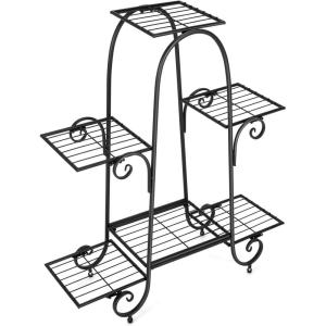 Giantex 7 Tiers Metal Plant Stand Flower Pots Holder, Plant Display Rack for Patio Garden Balcony Home, Indoor Outdoor Storage Shelf Decorative Planter Vertical Flowerpot Holder (7 Tier)(6 Tier)