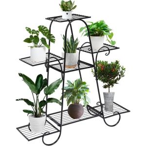 Giantex 7 Tiers Metal Plant Stand Flower Pots Holder, Plant Display Rack for Patio Garden Balcony Home, Indoor Outdoor Storage Shelf Decorative Planter Vertical Flowerpot Holder (7 Tier)(7 Tier)