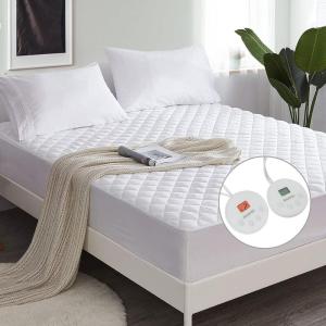 Giantex Heated Mattress Pad Queen Size, Electric Heated Mattress Cover w/ 10 Heat Setting, 8 Hours Auto Off, Timer Function, Dual Temperature Control, Premium Electric Bed Warmer Up to 15″ Deep Pocket(Queen)