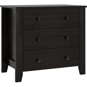 Giantex Small 3-Drawer Dresser for Bedroom – 28.5” x 18” x 26” Wide Chest of Drawers, Modern Large Nightstand, Storage Cabinet, Closet Storage Organizer for Living Room, Hallway (White)(Brown)