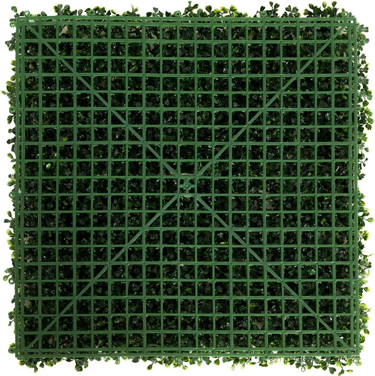 image:imageGiantex 12PCS 20x20inch Artificial Boxwood Panels 333 Square Feet Faux Greenery Wall Privacy Hedge Screen for Wedding Decorations Fence Backdrop Outdoor Patio Garden Topiary Hedge Protective ScreenGreen Boxwood