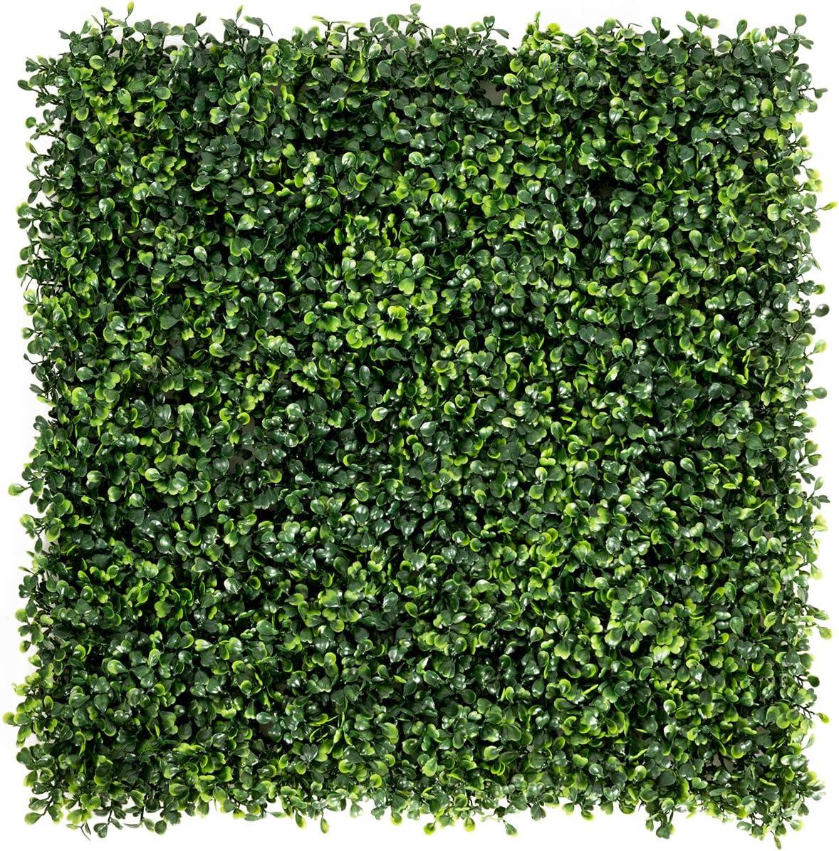 image:imageGiantex 12PCS 20x20inch Artificial Boxwood Panels 333 Square Feet Faux Greenery Wall Privacy Hedge Screen for Wedding Decorations Fence Backdrop Outdoor Patio Garden Topiary Hedge Protective ScreenGreen Boxwood