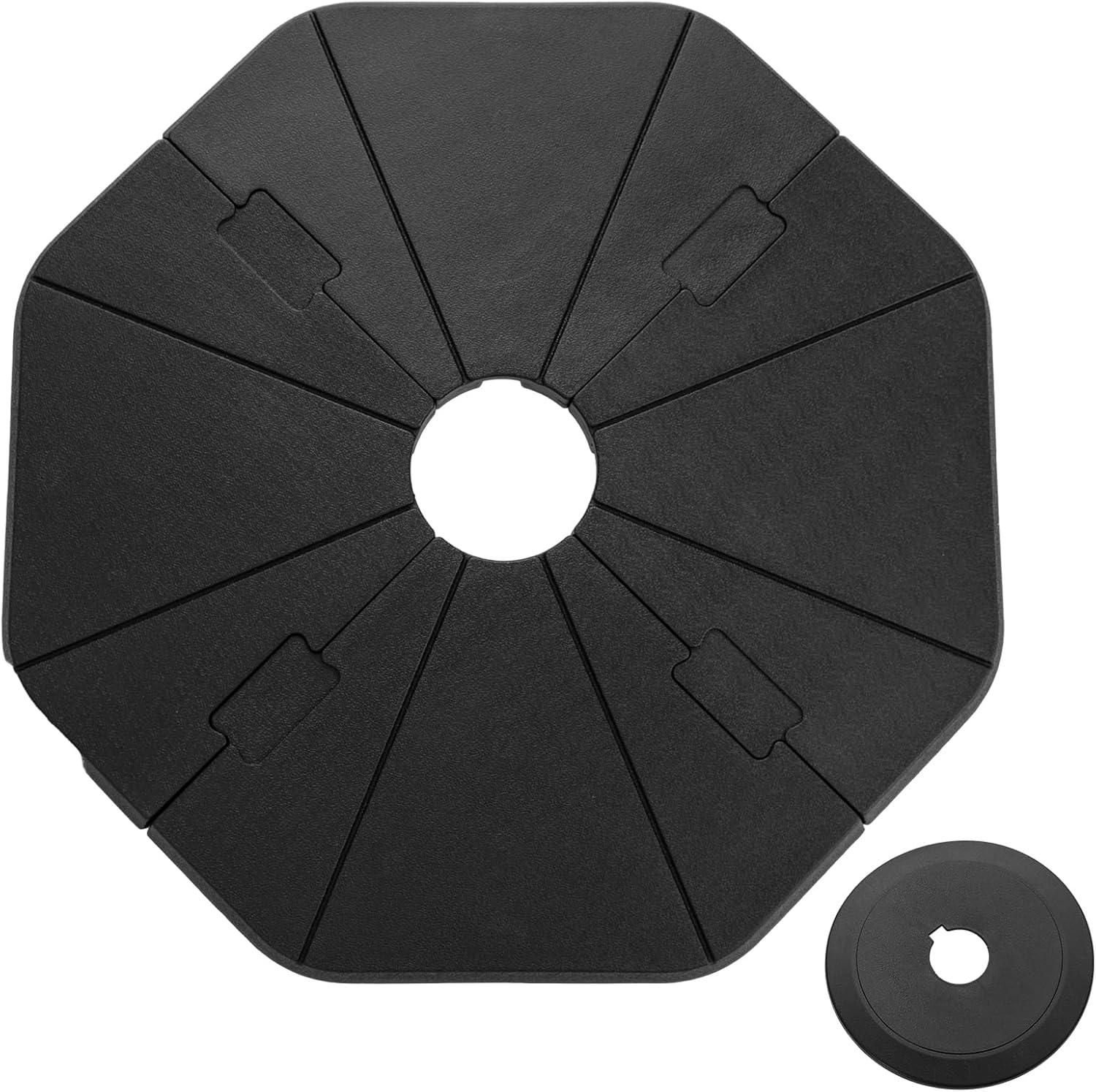 image:imageGiantex 284 lbs Fillable Offset Patio Umbrella Base 4PCS Umbrella Stand Water Sand Weight for Cantilever Umbrella 4 Connecting Pins EasyFilling Spouts Outdoor Market Umbrella Holder for Garden2080 Pounds
