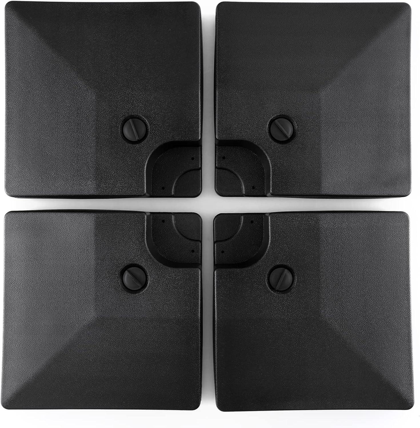 image:imageGiantex 284 lbs Fillable Offset Patio Umbrella Base 4PCS Umbrella Stand Water Sand Weight for Cantilever Umbrella 4 Connecting Pins EasyFilling Spouts Outdoor Market Umbrella Holder for Garden2840 Pounds