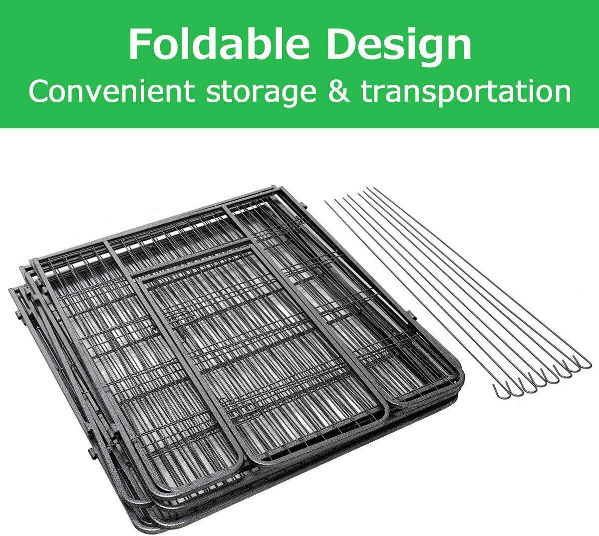 image:imageGiantex 40 168 Panel Pet Playpen with Door Foldable Dog Exercise Pen Portable FreeStanding Cat Fence for Outdoor amp Outdoor Metal Dog Puppy Cat Exercise Fence Barrier Kennel 8 Panels 408 Panels