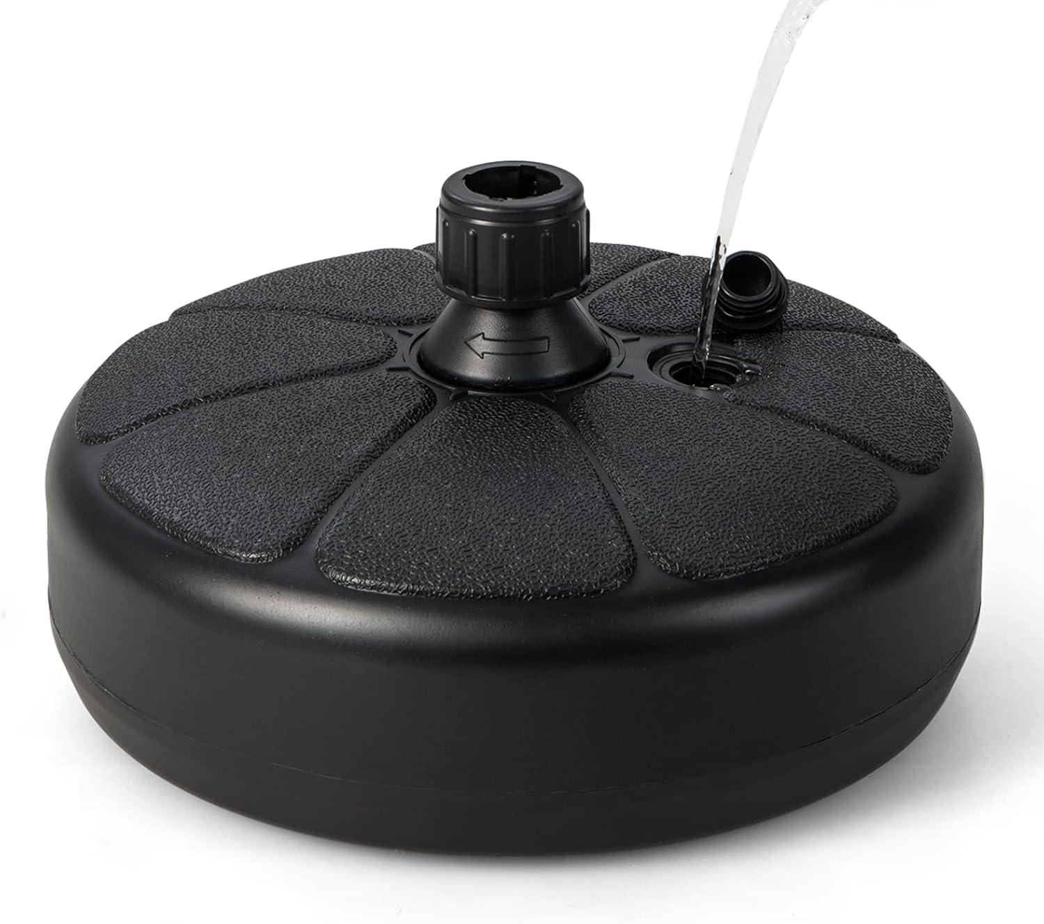 image:imageGiantex 40lbs Fillable Umbrella Base Water and Sand Filled Umbrella Stand Fits 15 Patio Umbrella Pole Round HDPE Weighted Market Table Umbrella Holder for Outdoor Deck Garden 145 inch
