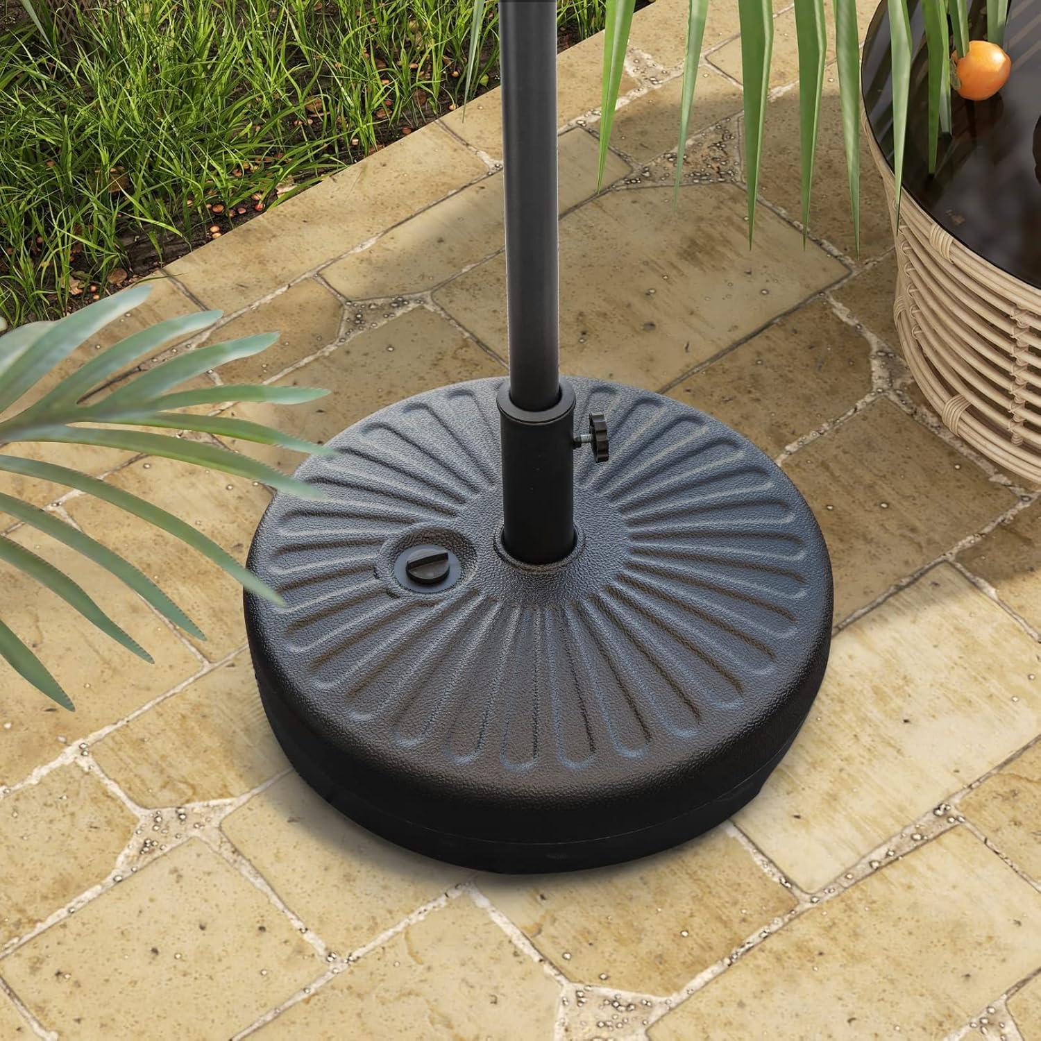 image:imageGiantex 75lbs Fillable Umbrella Base 20 inch Water and Sand Filled Umbrella Stand Fit 1519 Umbrella Pole HDPE Weighted Market Table Umbrella Holder for Outdoor Deck Garden Poolside750 Pounds