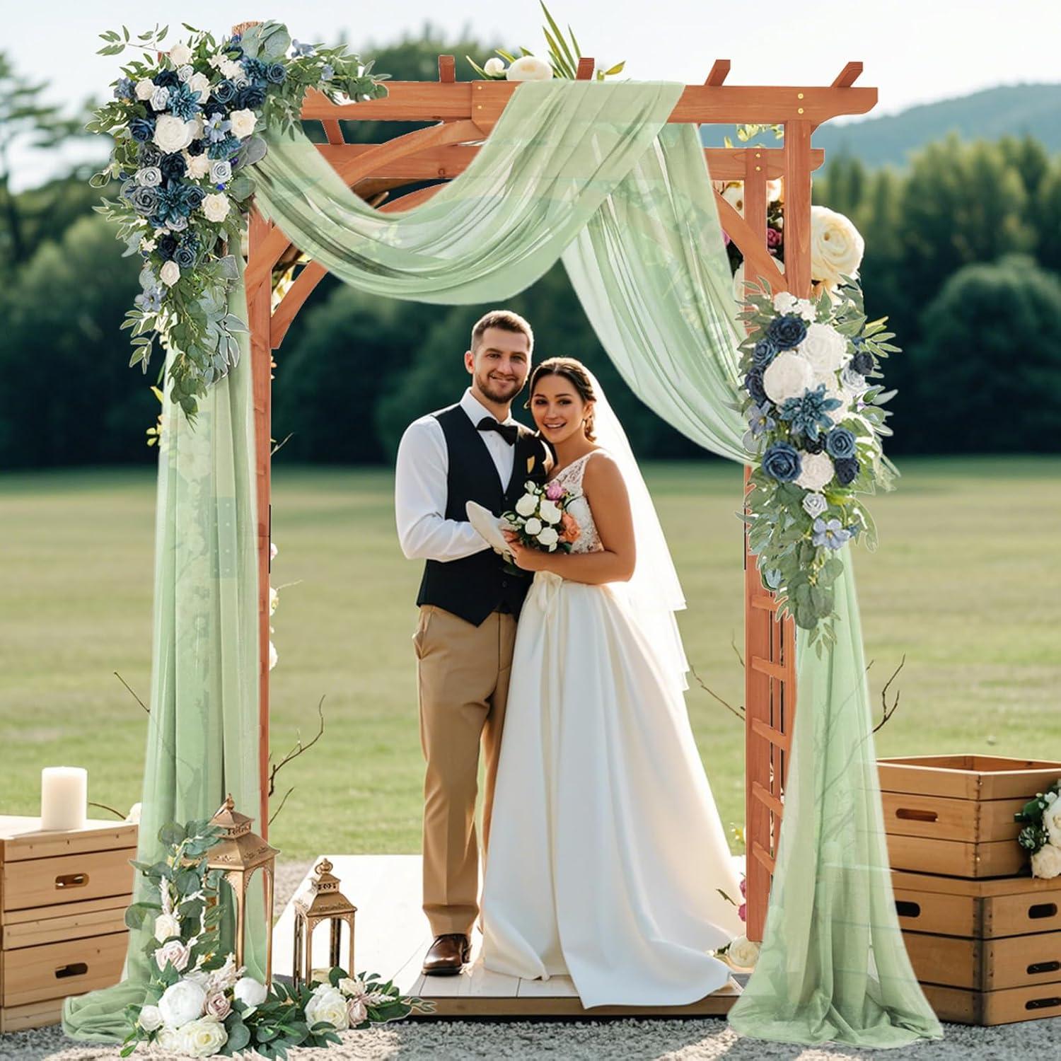 image:imageGiantex 7FT Wood Garden Arbor Trellis Wedding Arch for Outdoor Patio Birthday Bridal Party Prom Decoration Garden Trellis Pergola Arbor for Climbing Plant Rose VinesWalnut Brown