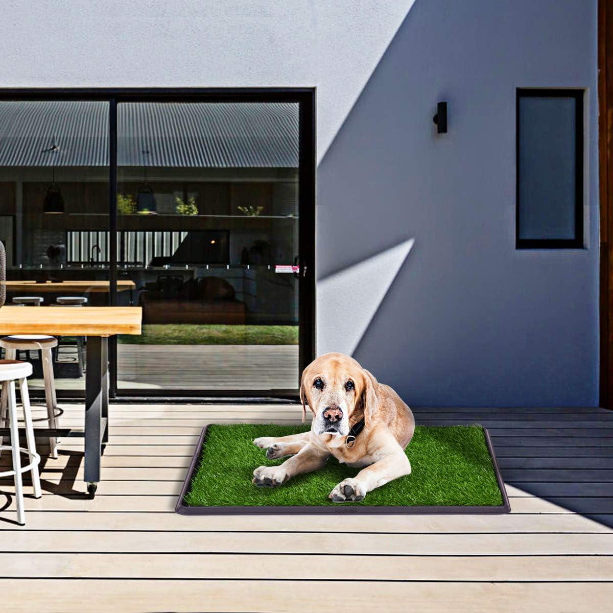 image:imageGiantex Dog Puppy Pet Potty Pad Home Training Toilet Pad Grass Surface Portable Dog Mat Turf Patch Bathroom Indoor Outdoor 30x20