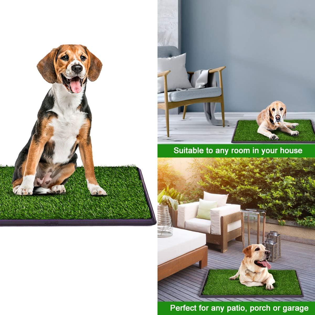 image:imageGiantex Dog Puppy Pet Potty Pad Home Training Toilet Pad Grass Surface Portable Dog Mat Turf Patch Bathroom Indoor Outdoor 30x20