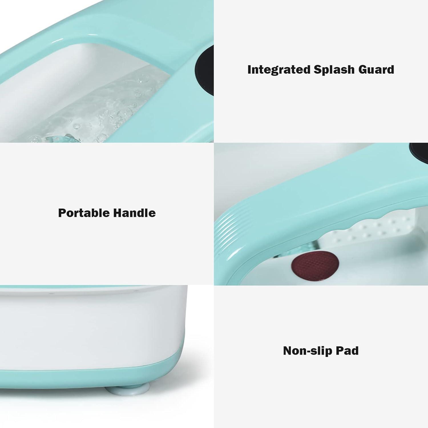 image:imageGiantex Foot Spa Bath Massager with Automatic Massage Rollers Digital Adjustable Temperature Control Fast Heating Large Bubbles Electric Feet Salon Tub for Foot Stress Relief