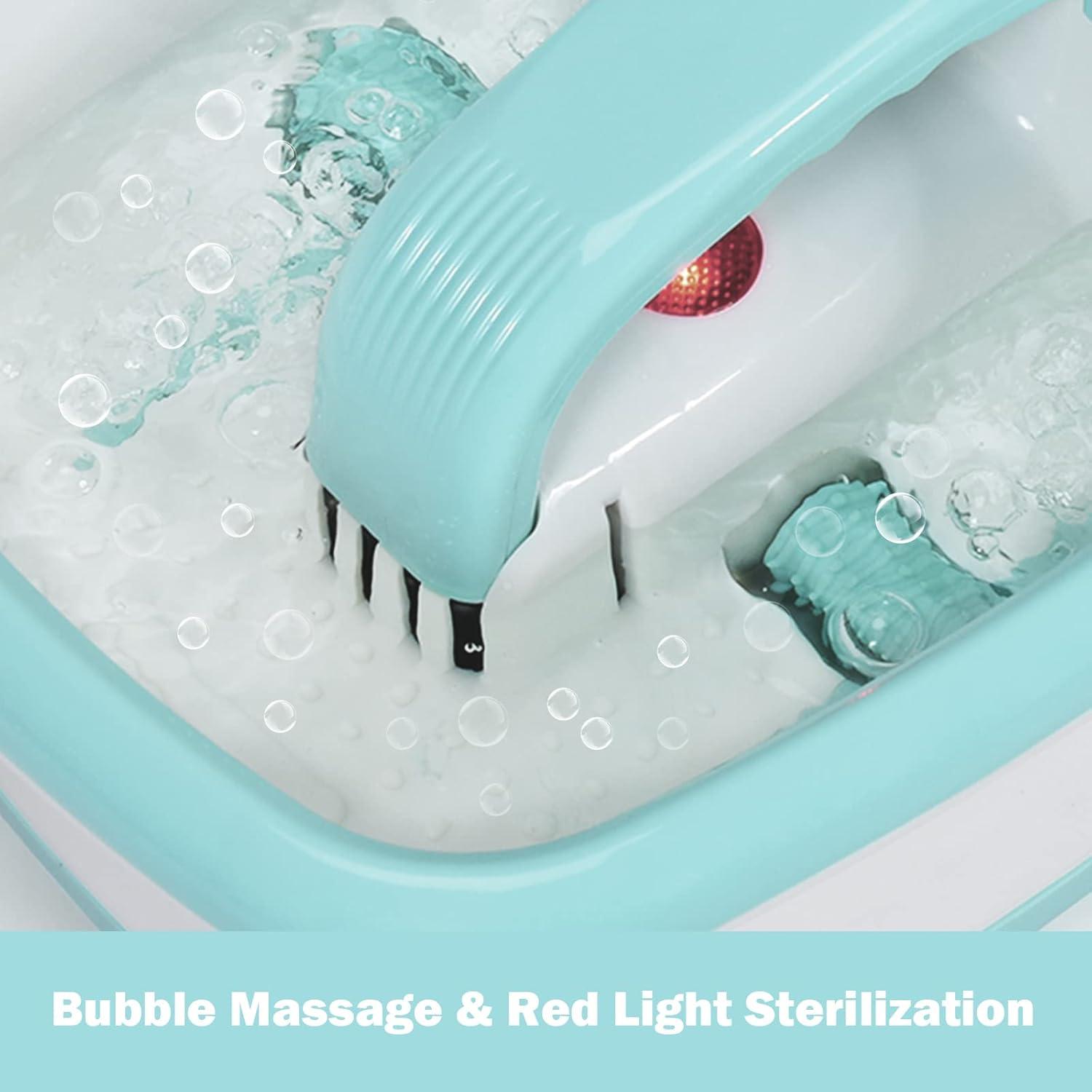 image:imageGiantex Foot Spa Bath Massager with Automatic Massage Rollers Digital Adjustable Temperature Control Fast Heating Large Bubbles Electric Feet Salon Tub for Foot Stress Relief