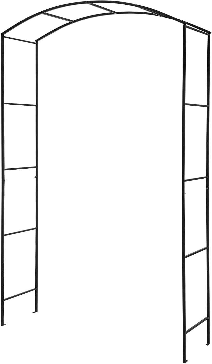 image:imageGiantex Garden Arch Trellis 75FT High x 46FT Wide Metal Garden Arbor Rose Arch for Climbing Plants Wedding Archway with Stakes Outdoor Trellises Pergola for Lawn Bridal Party Decoration