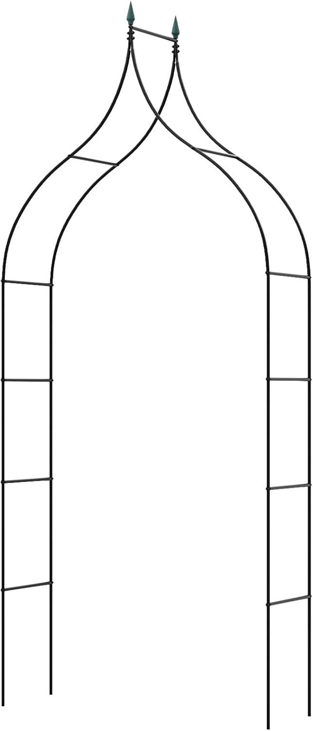 image:imageGiantex Metal Garden Arbor Wedding Arch 95 Ft High x 41 Ft Wide Pergola Arbor for Climbing Plant Roses Vines Indoor Outdoor Garden Patio Bridal Party Decoration Wedding Arch1