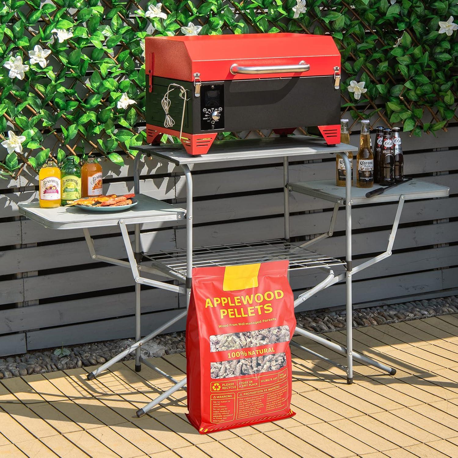 image:imageGiantex Premium Apple Wood Pellets All Natural Hardwood Pellets with Fruity Flavour for Grilling Smoking Bake Roast BBQ 100 Pure Apple Wood Pellets for Smoker Grill Pizza Oven 20 lb Bag