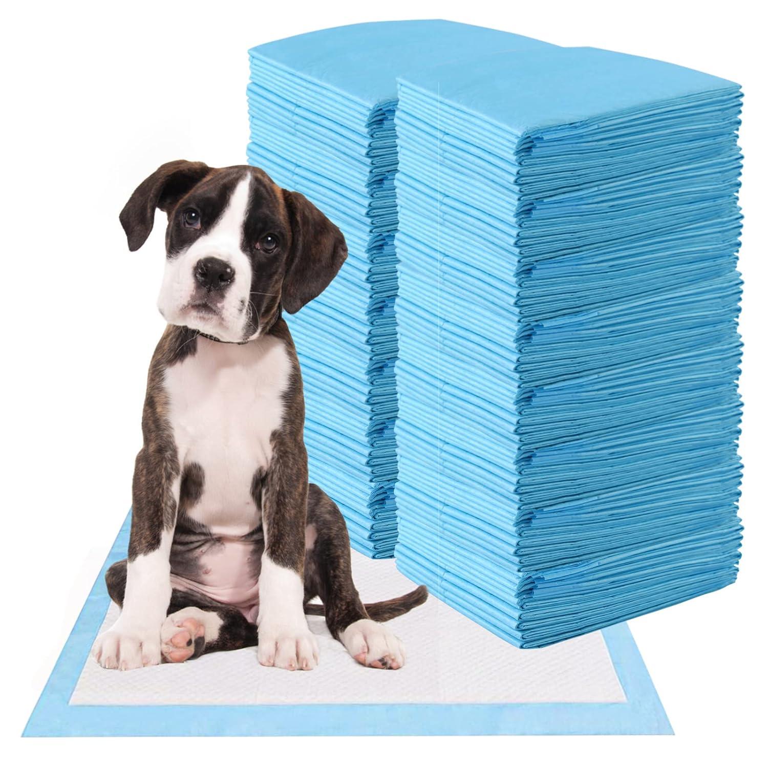 image:imageGiantex Puppy Pee Pads 200 Count 24x24 Dog Potty Pads Powerful Absorbency 5Layer Design LeakProof Disposable Pet Piddle Training Pad for Dogs Doggie Cats Rabbits36x24