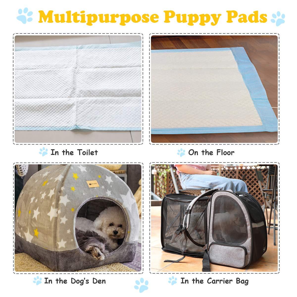 image:imageGiantex Puppy Pee Pads 200 Count 24x24 Dog Potty Pads Powerful Absorbency 5Layer Design LeakProof Disposable Pet Piddle Training Pad for Dogs Doggie Cats Rabbits18x13