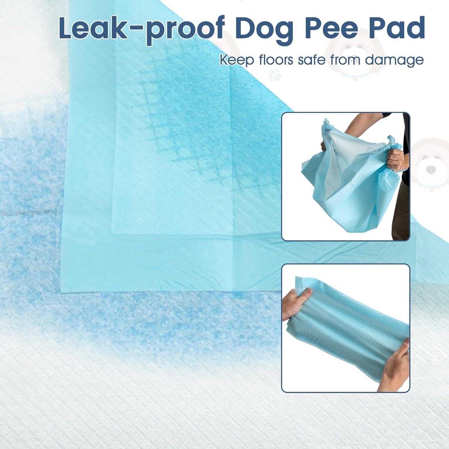 image:imageGiantex Puppy Pee Pads 200 Count 24x24 Dog Potty Pads Powerful Absorbency 5Layer Design LeakProof Disposable Pet Piddle Training Pad for Dogs Doggie Cats Rabbits36x36