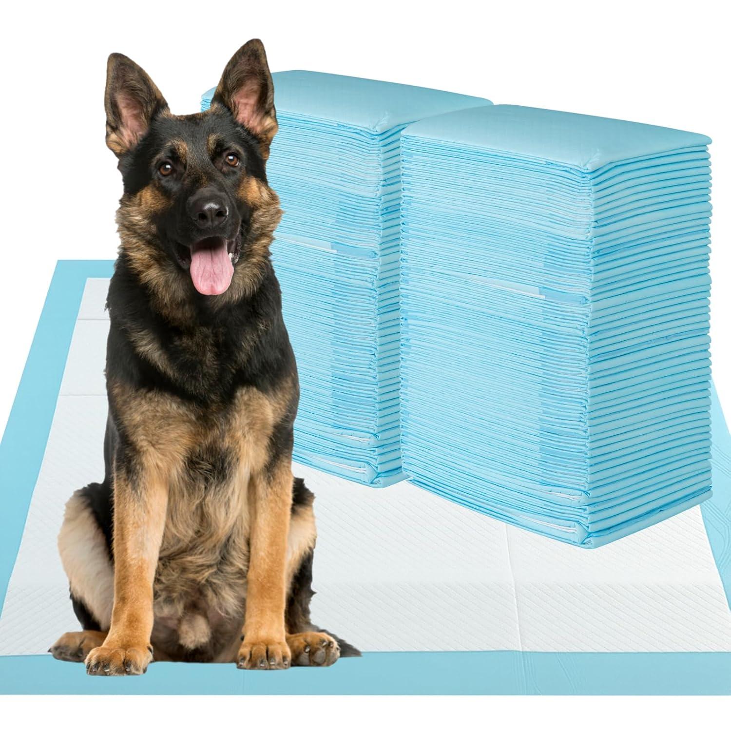 image:imageGiantex Puppy Pee Pads 200 Count 24x24 Dog Potty Pads Powerful Absorbency 5Layer Design LeakProof Disposable Pet Piddle Training Pad for Dogs Doggie Cats Rabbits36x36