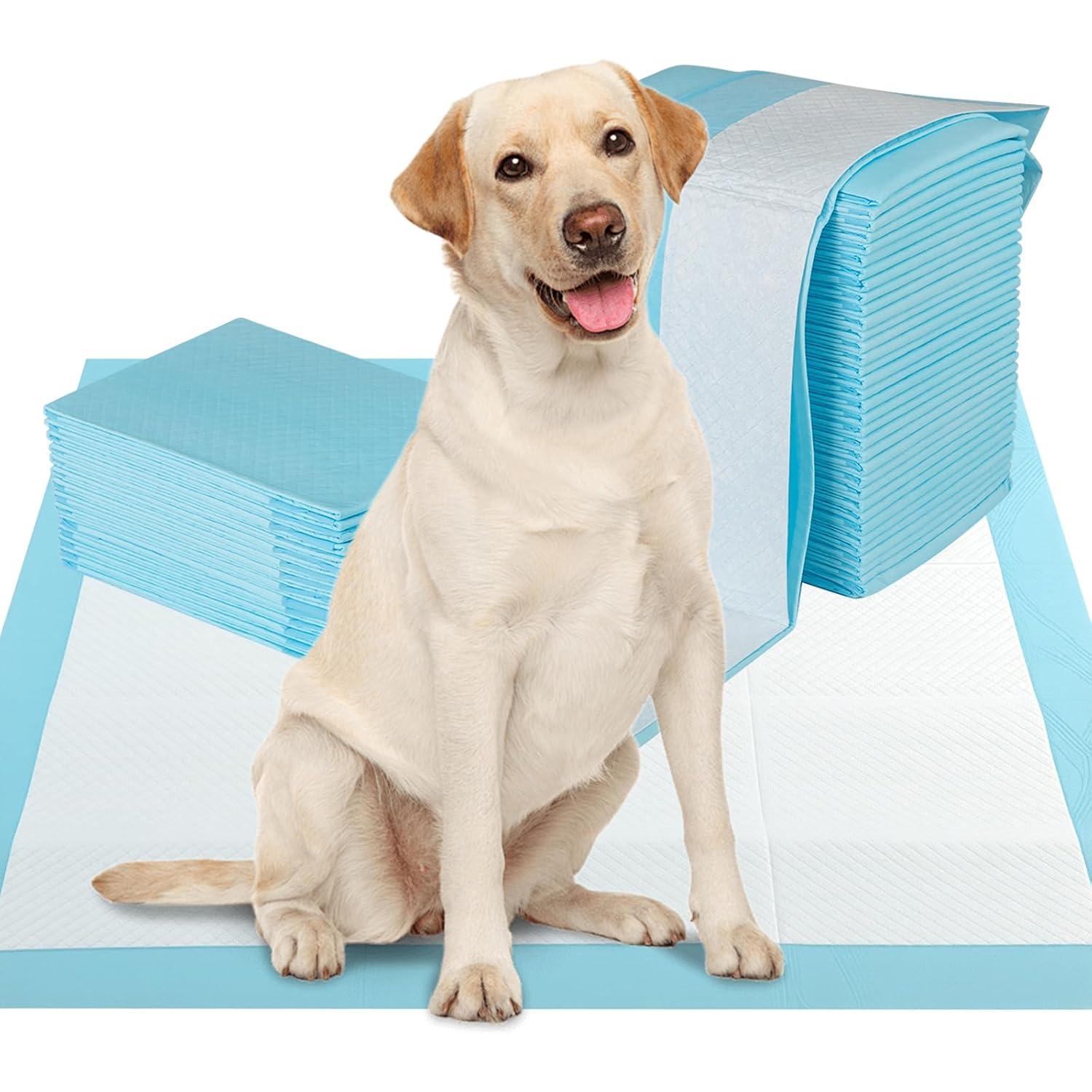 image:imageGiantex Puppy Pee Pads 200 Count 24x24 Dog Potty Pads Powerful Absorbency 5Layer Design LeakProof Disposable Pet Piddle Training Pad for Dogs Doggie Cats Rabbits36x36