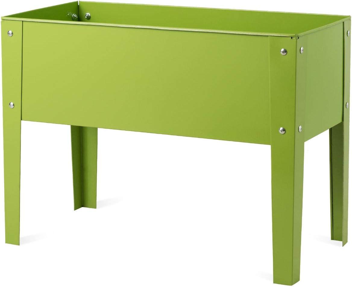 image:imageGiantex Raised Garden Bed Elevated Planter Metal Plant Box with Legs Standing Garden StandDrainage Holes Vegetables amp Flowers Growing Container for Indoor and Outdoor Use 40L x13W x 315H25Lx13Wx18H