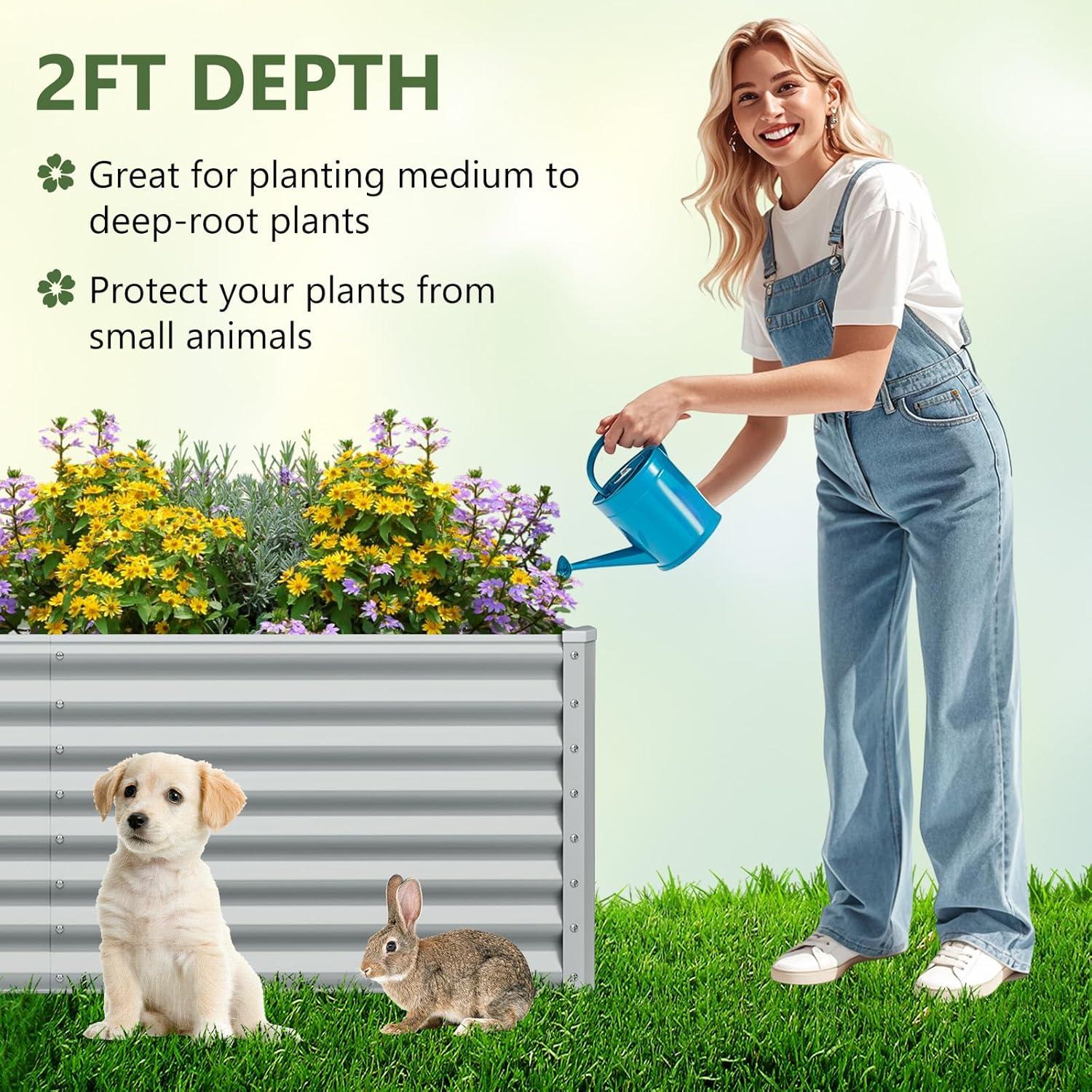 image:imageGiantex Raised Garden Bed Elevated Wood Planter Stand Garden Grow Box Kit WLegs for Vegetable Flower Herb Outdoor Planter WShelf for Garden Patio Backyard NaturalGray