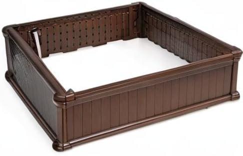 image:imageGiantex Raised Garden Bed Elevated Wood Planter Stand Garden Grow Box Kit WLegs for Vegetable Flower Herb Outdoor Planter WShelf for Garden Patio Backyard NaturalBrown