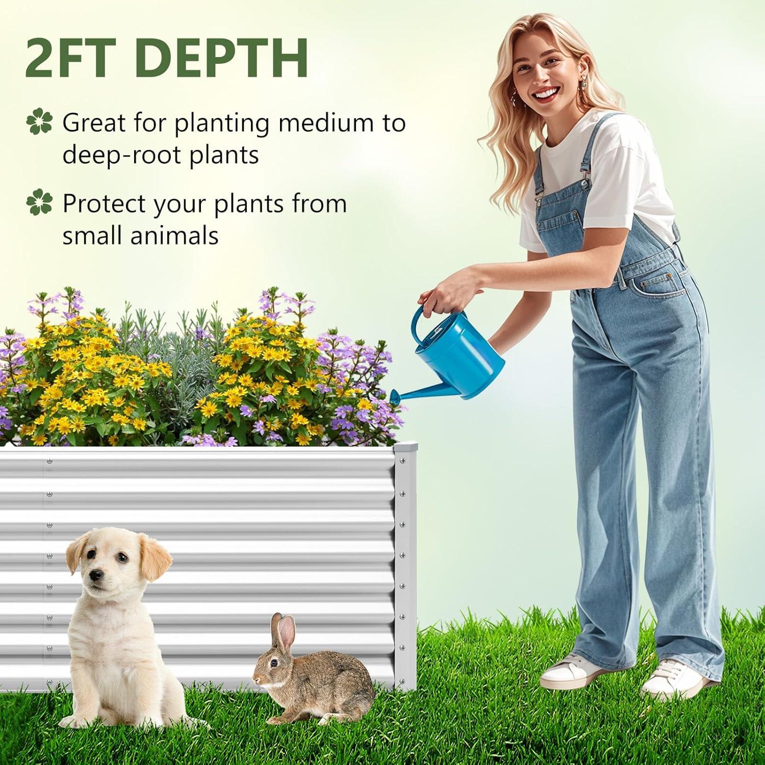 image:imageGiantex Raised Garden Bed Elevated Wood Planter Stand Garden Grow Box Kit WLegs for Vegetable Flower Herb Outdoor Planter WShelf for Garden Patio Backyard NaturalSilver