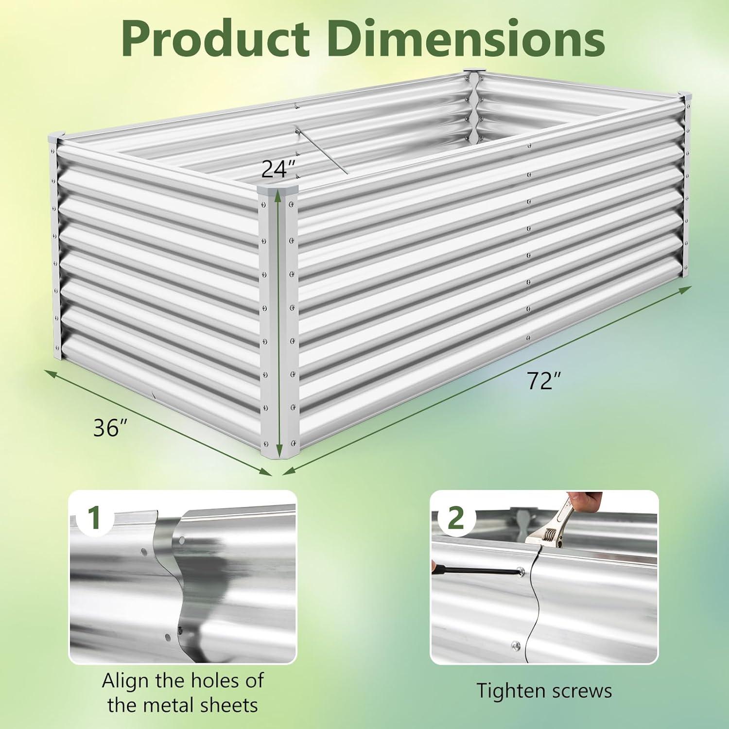 image:imageGiantex Raised Garden Bed Elevated Wood Planter Stand Garden Grow Box Kit WLegs for Vegetable Flower Herb Outdoor Planter WShelf for Garden Patio Backyard NaturalSilver