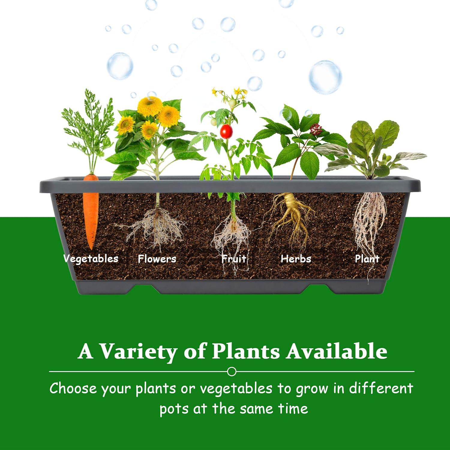 image:imageGiantex Vertical Raised Garden Bed Elevated Planter Raised Beds with Water Drainage Freestanding 5 Container Boxes for Vegetables and Flowers Growing Outdoor Indoor Patio BalconyGray