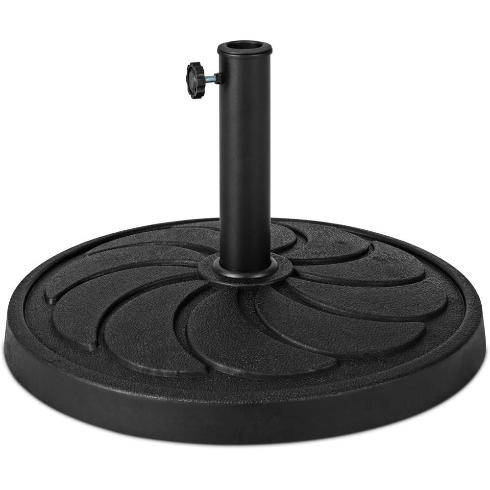 image:imageGiantex 40 lbs Patio Umbrella Base 215 Round Market Umbrella Stand for 1519 Umbrella Poles Heavy Duty Resin Base with Metal Support Holder for Deck Garden Poolside 40 lbs400 Pounds