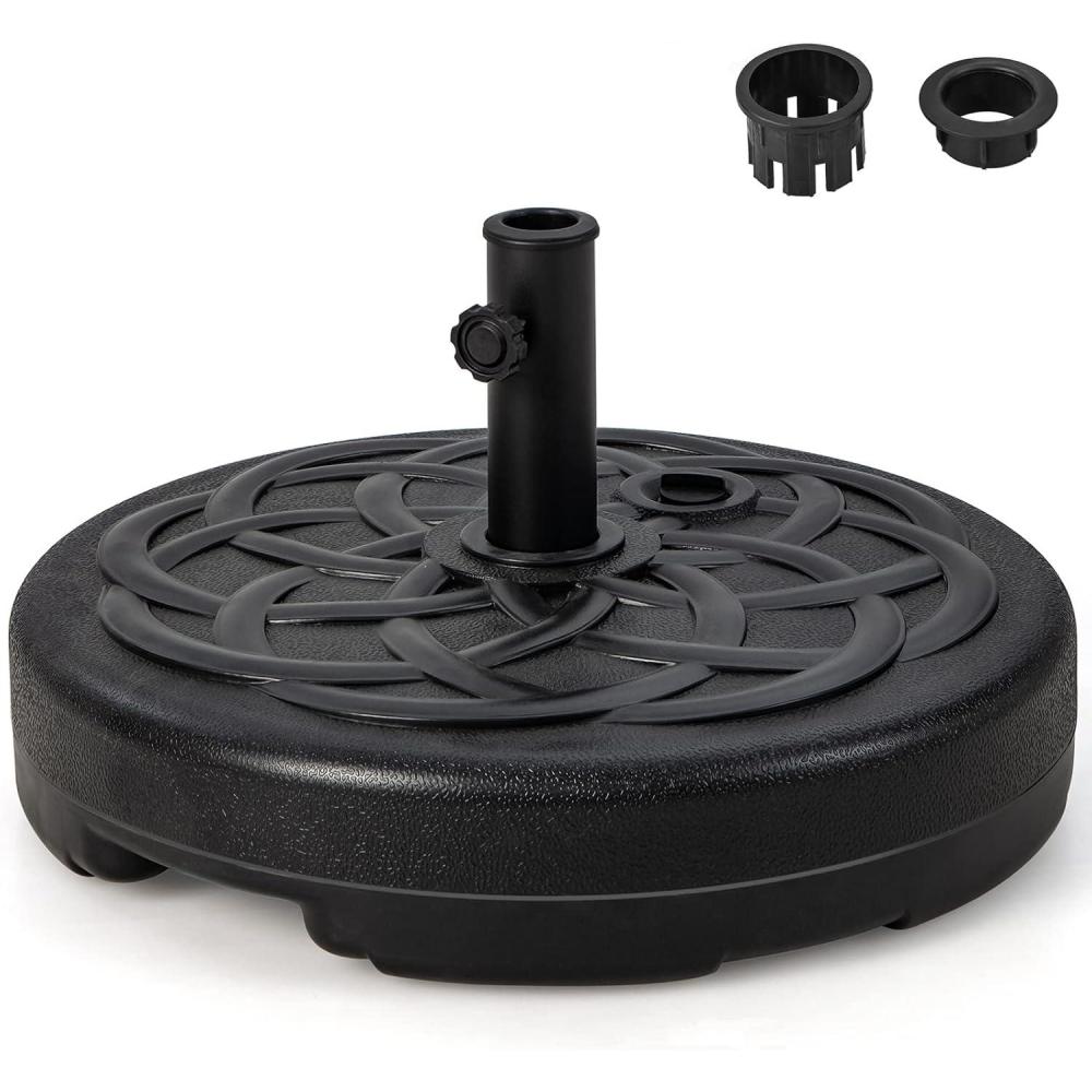 image:imageGiantex Fillable Umbrella Base 22 inch Umbrella Stand Water and Sand Filled Up to 102lbs Fit 1519 Umbrella Pole HDPE Weighted Market Table Umbrella Holder for Outdoor Deck Garden