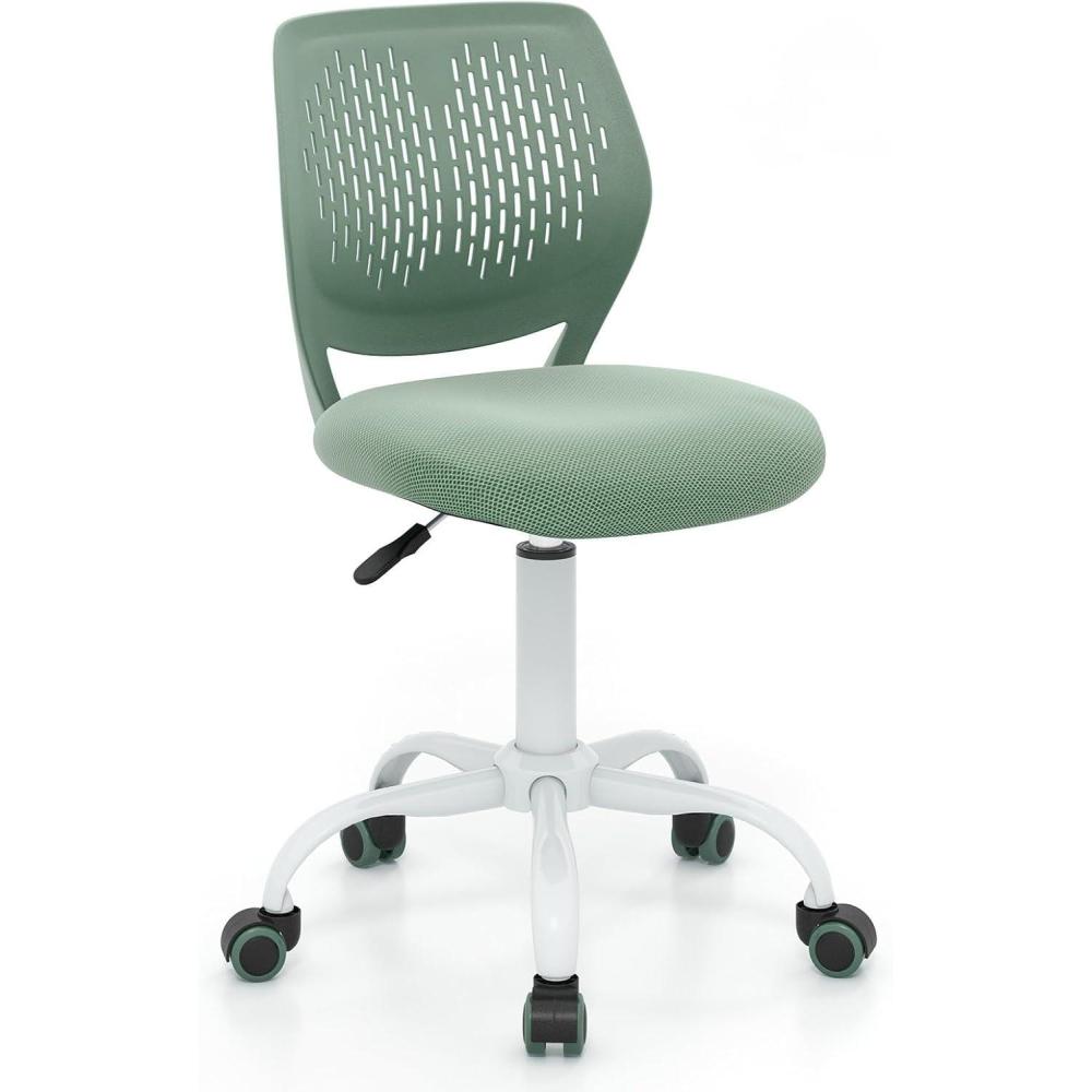 image:imageGiantex Kids Desk Chair Adjustable Children Study Chair Swivel Armless Mesh Task Student Chair Child Desk Chair with Adjustable Height amp Lumbar Support Computer Chair BlueSage