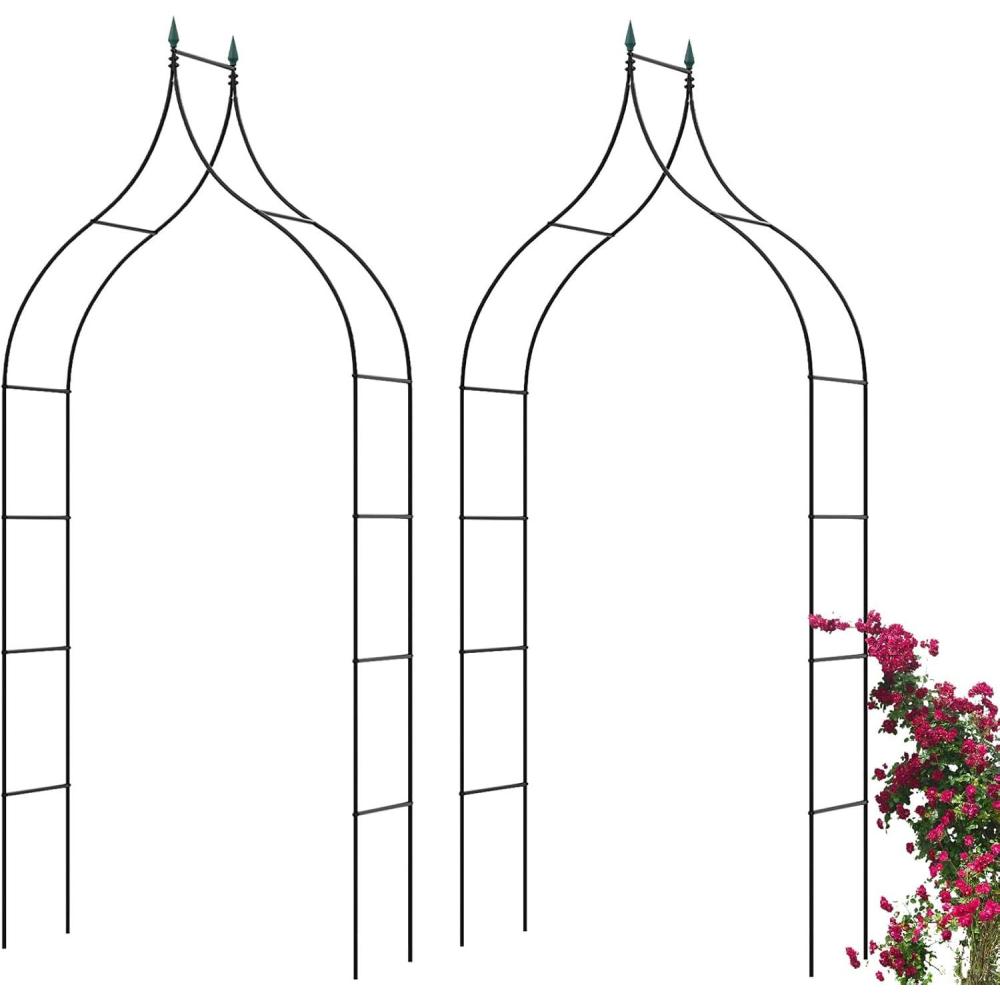 image:imageGiantex Metal Garden Arbor Wedding Arch 95 Ft High x 41 Ft Wide Pergola Arbor for Climbing Plant Roses Vines Indoor Outdoor Garden Patio Bridal Party Decoration Wedding Arch2