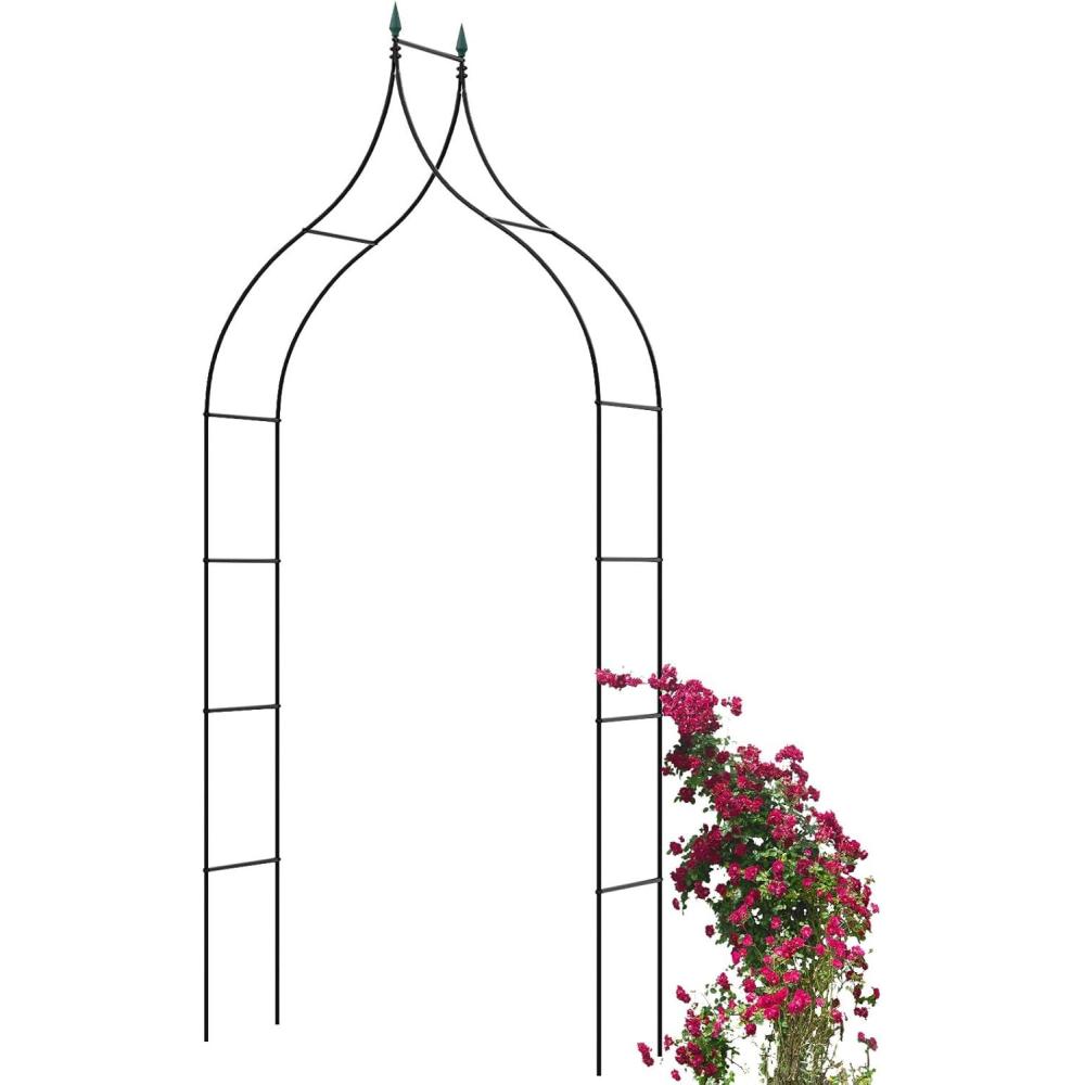 image:imageGiantex Metal Garden Arbor Wedding Arch 95 Ft High x 41 Ft Wide Pergola Arbor for Climbing Plant Roses Vines Indoor Outdoor Garden Patio Bridal Party Decoration Wedding Arch1