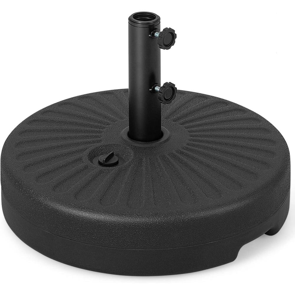 image:imageGiantex Umbrella Base Stand Sand Water Filled Umbrella Holder for 1519 Umbrella Poles Buildin Handle 2 Adjustable Knobs Weighted Market Table Umbrella Base for Yard Garden Poolside