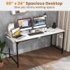 Giantex 10 FT Conference Table with Charging Station, 2 PCS 60″ x 24″ Rectangular Large Meeting Room Desk with Storage Bag & Hook, Space Saving Seminar Table, Modern Office Computer Desk for 4 People(White)
