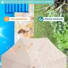 Giantex 10FT Patio Umbrella, Outdoor Table Market Umbrella with 8 Bamboo Ribs, Pulley Lift and Ventilation Hole, Outdoor Sunshade Umbrella for Poolside Backyard Beach(Beige)